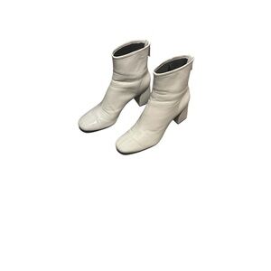 Zara Elegant Ivory Ankle Booties
